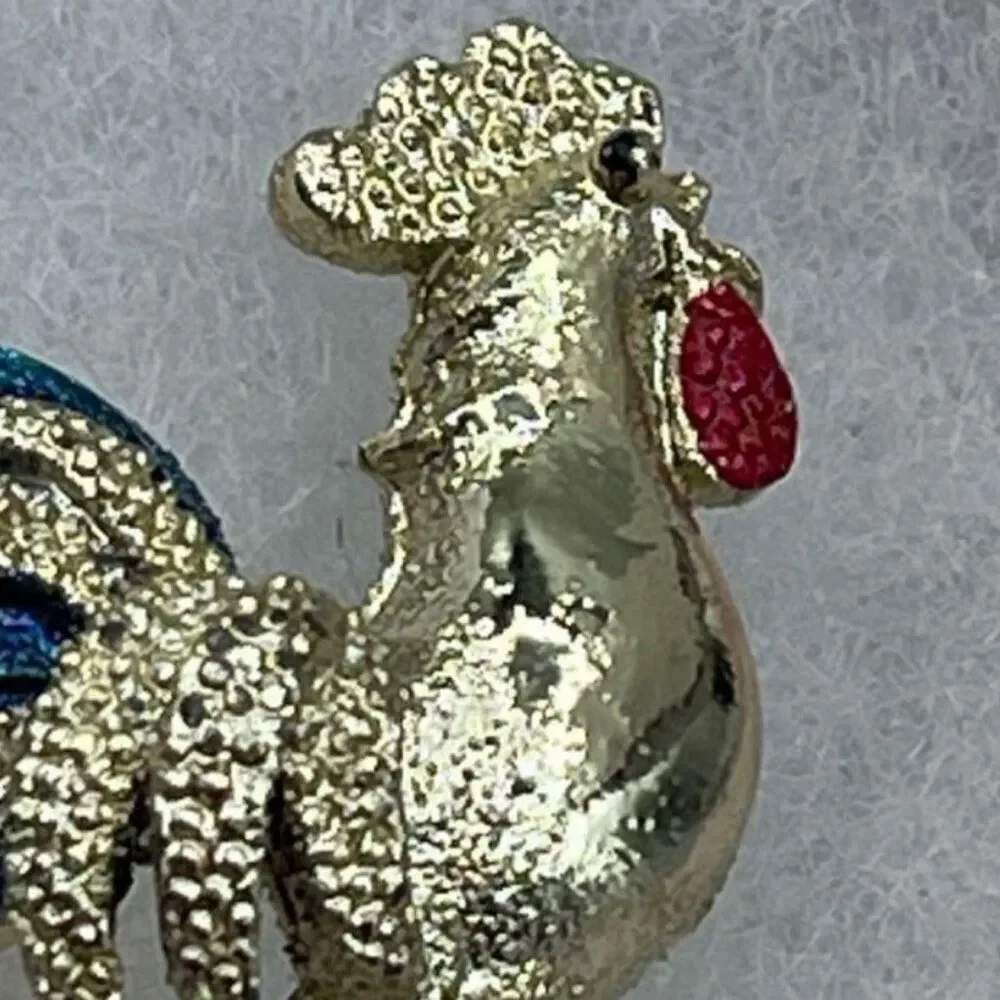 Vintage Gerry’s colorful rooster brooch